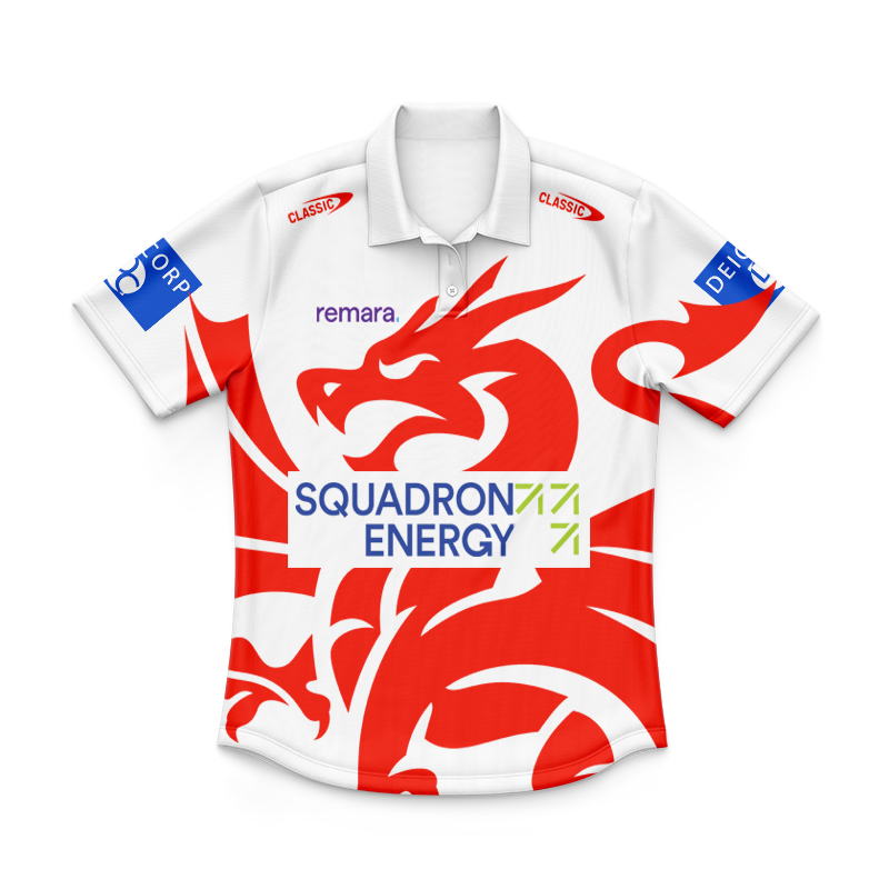 Kid's NRL St George Illawarra Dragons 2025 Warm UP Polo Tee