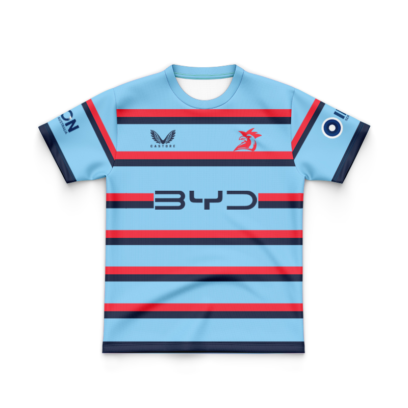 Kid's NRL Sydney Roosters 2025 Castore Blue Training Jersey