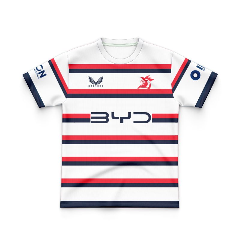 Kid's NRL Sydney Roosters 2025 Castore White Training Jersey