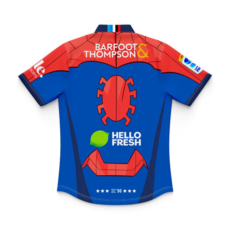 Kid's Auckland Blues Super Rugby 2025 Marvel Polo Jersey