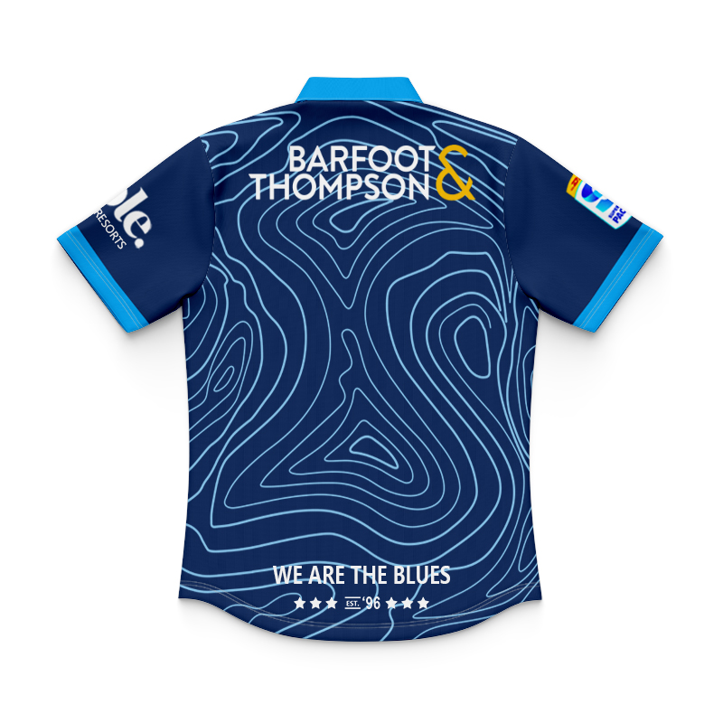 Kid's Auckland Blues Super Rugby 2025 Blue Training Polo Jersey