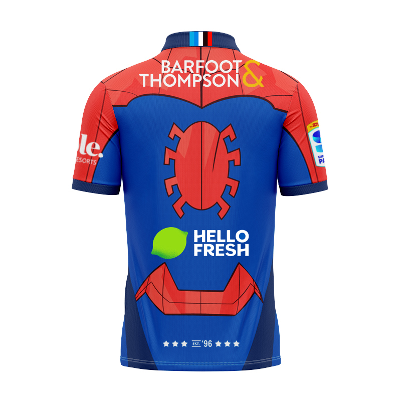 Auckland Blues Super Rugby 2025 Marvel Polo Shirt