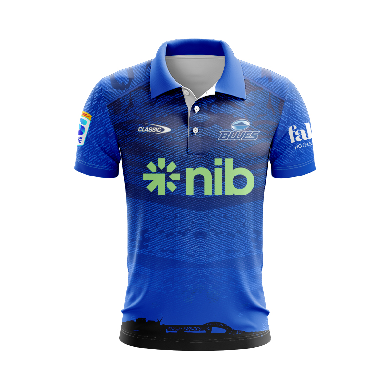 Auckland Blues Super Rugby 2025 Home Polo Shirt