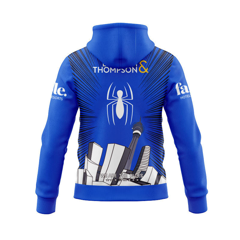 Auckland Blues Super Rugby 2025 Marvel Warm Up Zipper Hoodie
