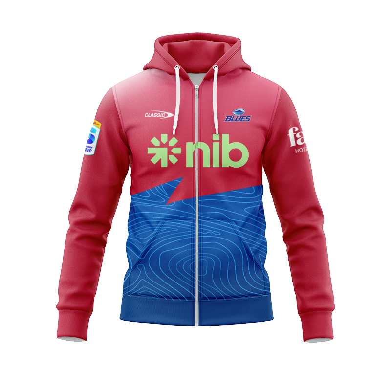 Auckland Blues Super Rugby 2025 Training Zipper Hoodie