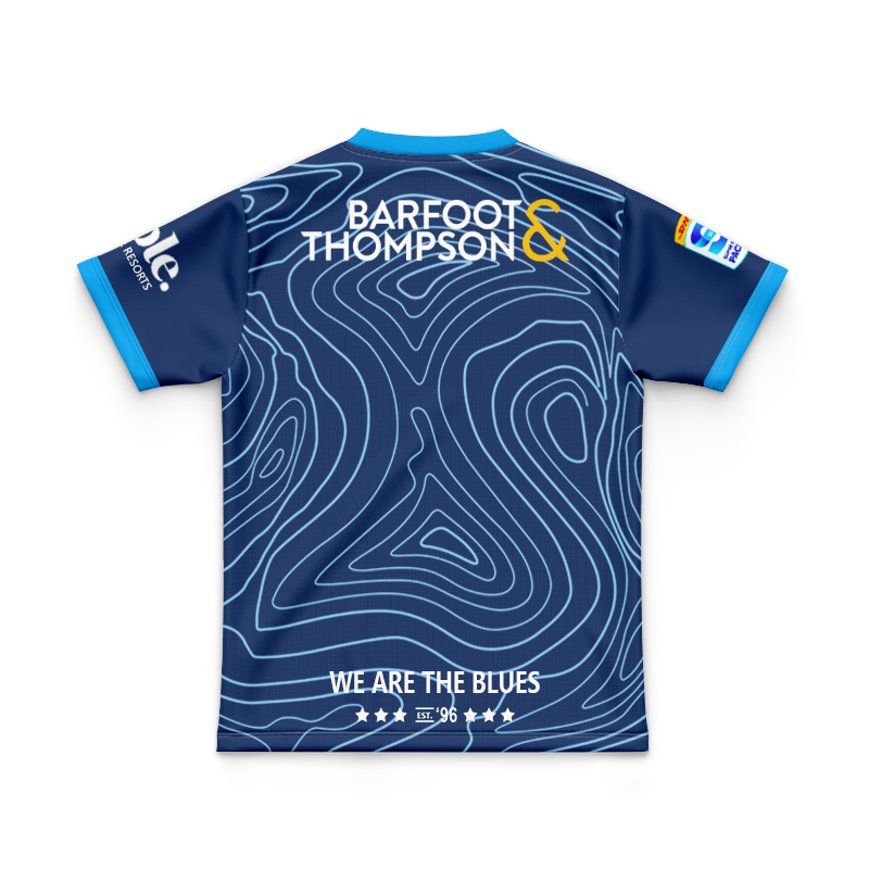 Kid's Auckland Blues Super Rugby 2025 Blue Training Jersey