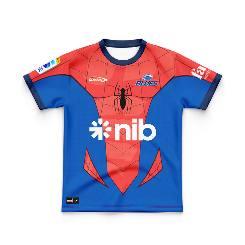 Kid's Auckland Blues Super Rugby 2025 Marvel Jersey