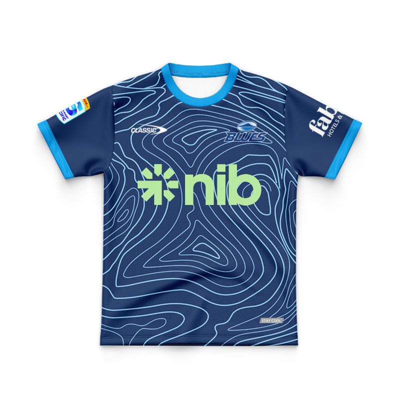 Kid's Auckland Blues Super Rugby 2025 Blue Training Jersey