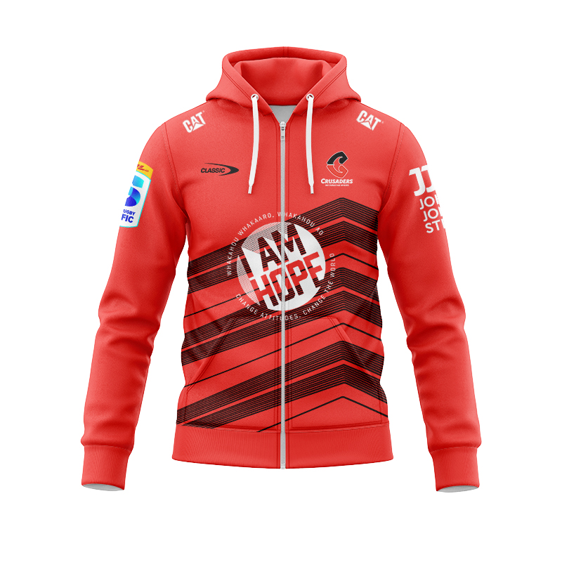 Canterbury Crusaders Super Rugby 2025 Home Zipper Hoodie