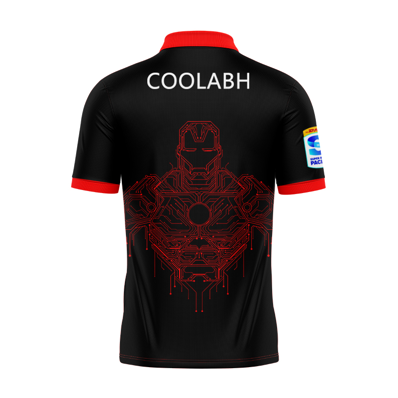 Canterbury Crusaders 2025 Iron Man Marvel Warm Up Polo Shirt