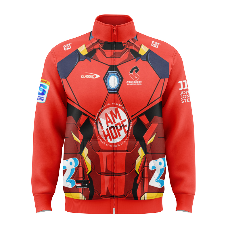 Canterbury Crusaders Super Rugby 2025 Marvel Iron Man Jacket