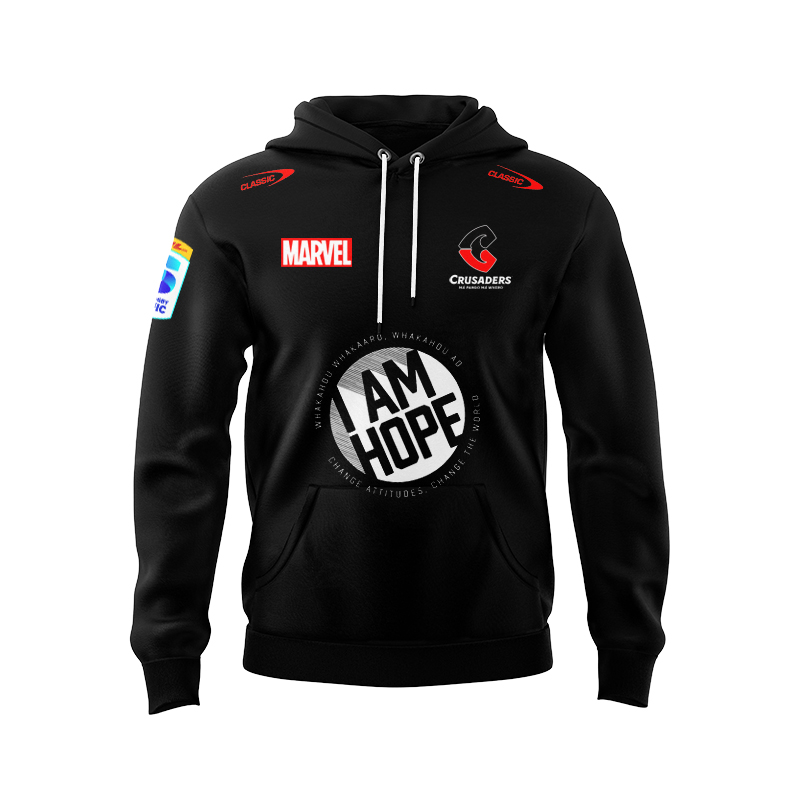 Canterbury Crusaders 2025 Iron Man Marvel Warm Up Sport Hoodie