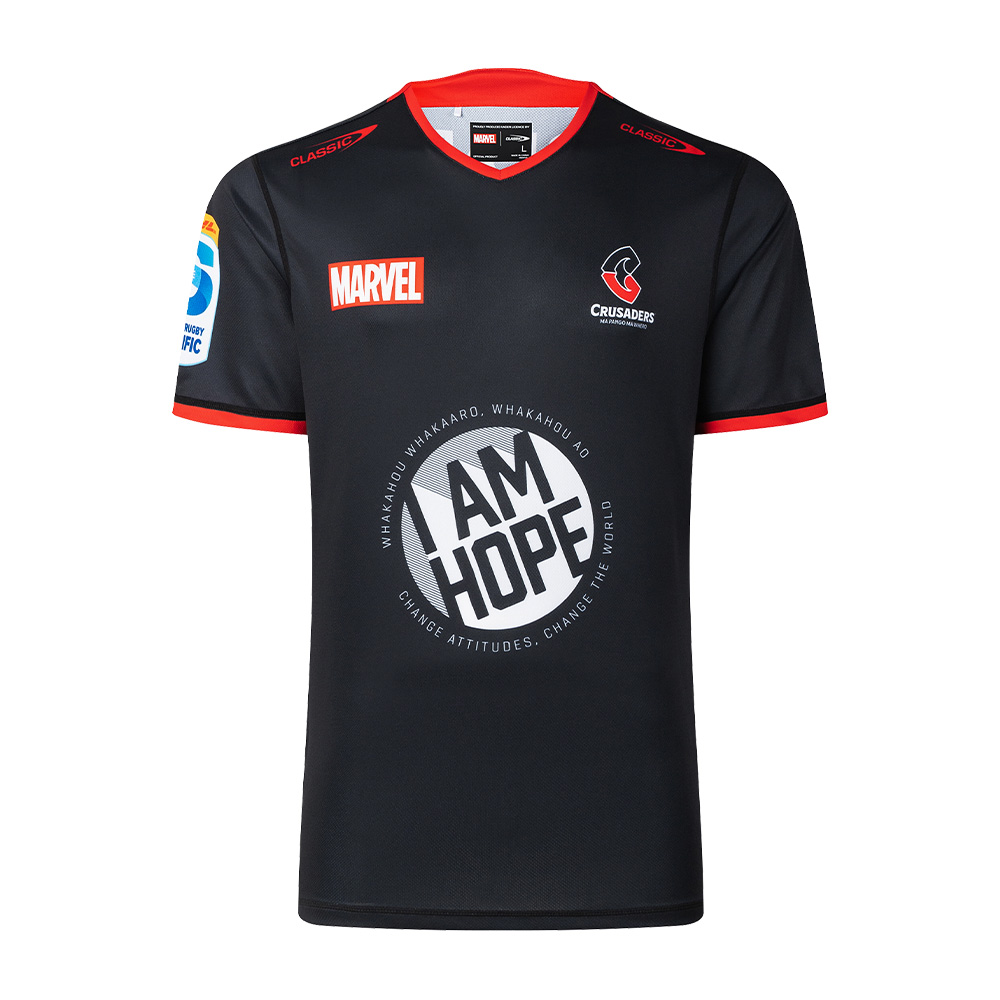 Canterbury Crusaders 2025 Iron Man Marvel Warm Up Jersey