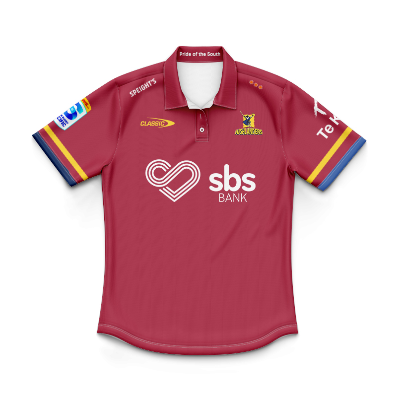 Kid's Otago Highlanders Super Rugby 2025 Away Polo Jersey