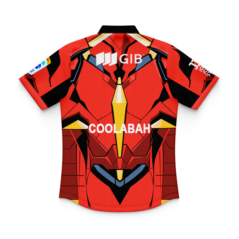 Kid's Canterbury Crusaders Super Rugby 2025 Marvel Iron Man Polo Jersey