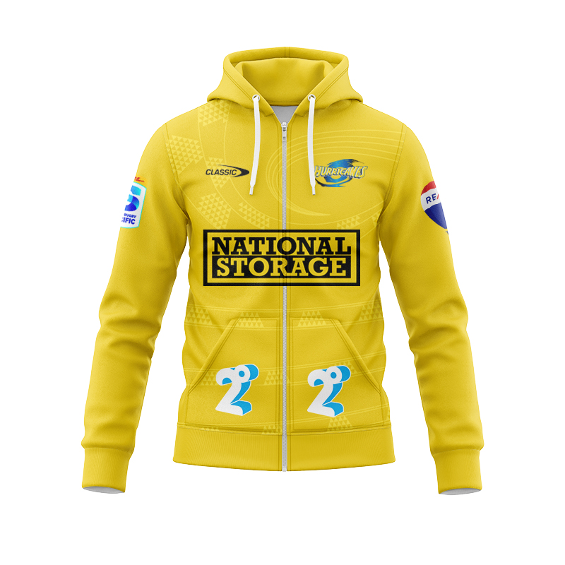 Wellington Hurricanes Super Rugby 2025 Home Zipper Hoodie