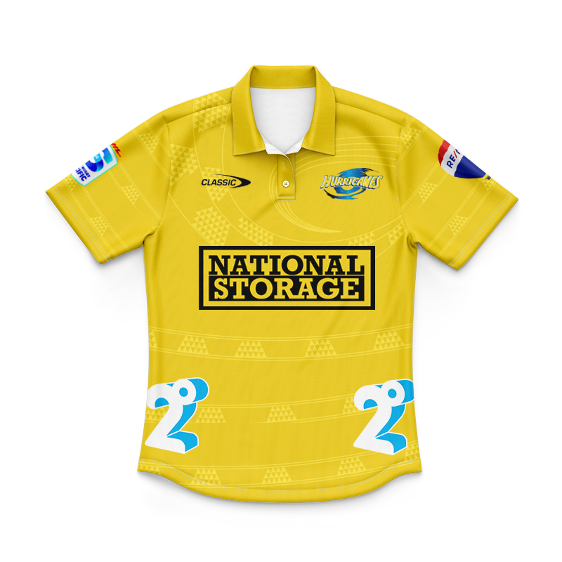Kid's Wellington Hurricanes Super Rugby 2025 Polo Shirt