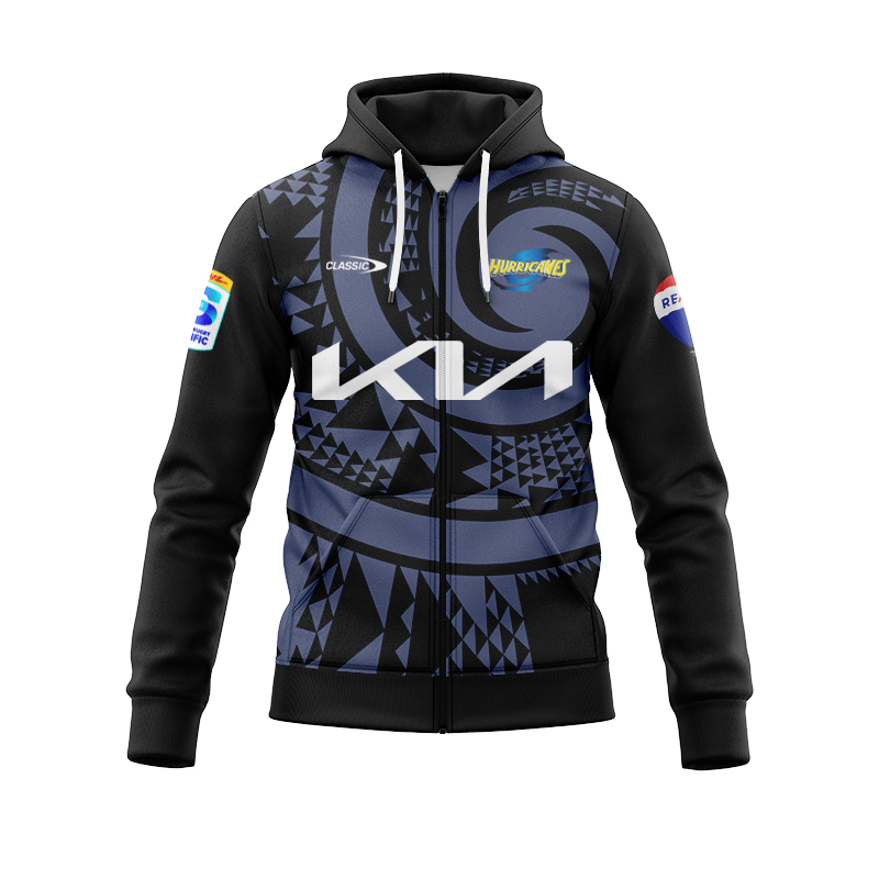 Wellington Hurricanes Super Rugby 2025 Away Zipper Hoodie