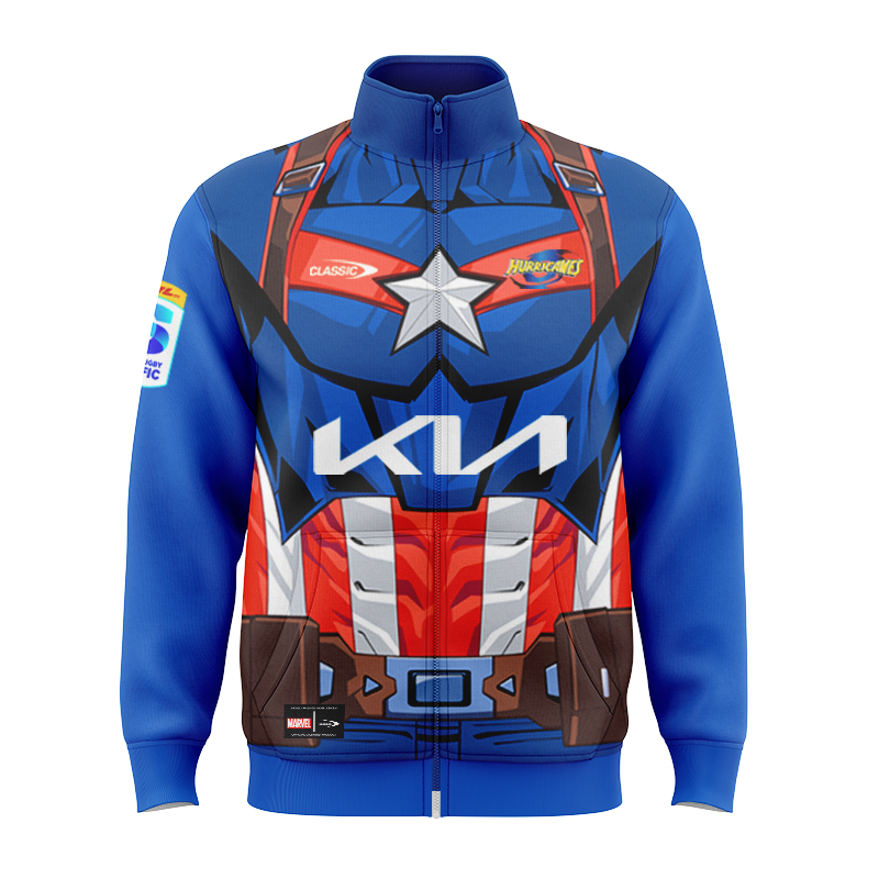 Wellington Hurricanes Super Rugby 2025 Marvel Captain America Jacekt