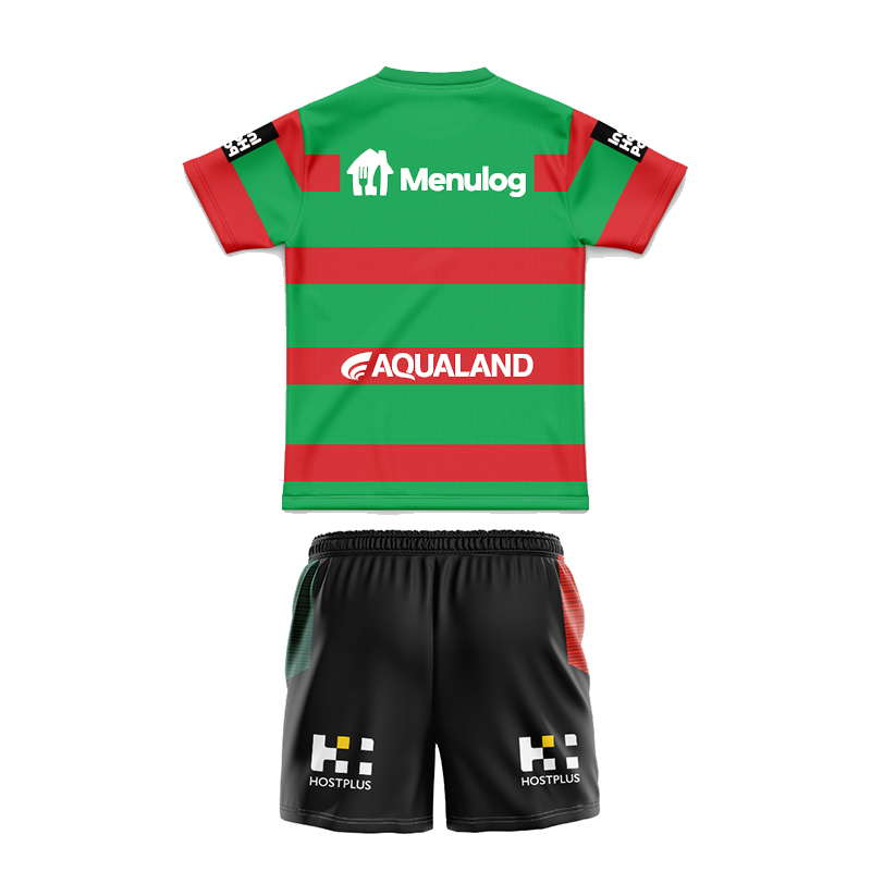 Kid's NRL South Sydney Rabbitohs 2025 Home Jersey+Shorts