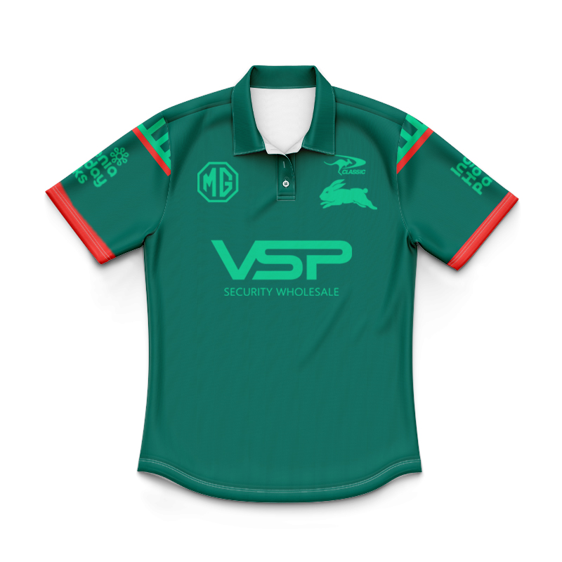 Kid's NRL South Sydney Rabbitohs 2025 Captains Run Polo Jersey
