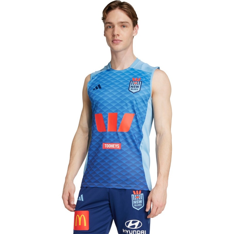 NSW Blues 2025 Sky Blue Performance Singlet