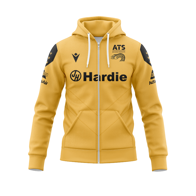 NRL Parramatta Eels 2025 Gold Training Zipper Hoodie
