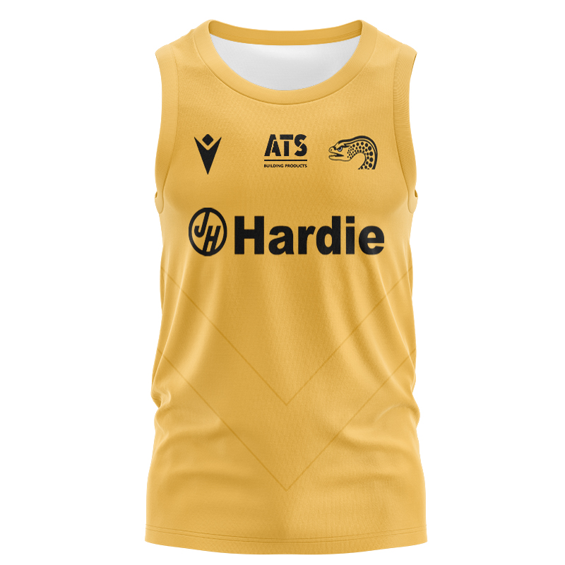 NRL Parramatta Eels 2025 Gold Training Singlet