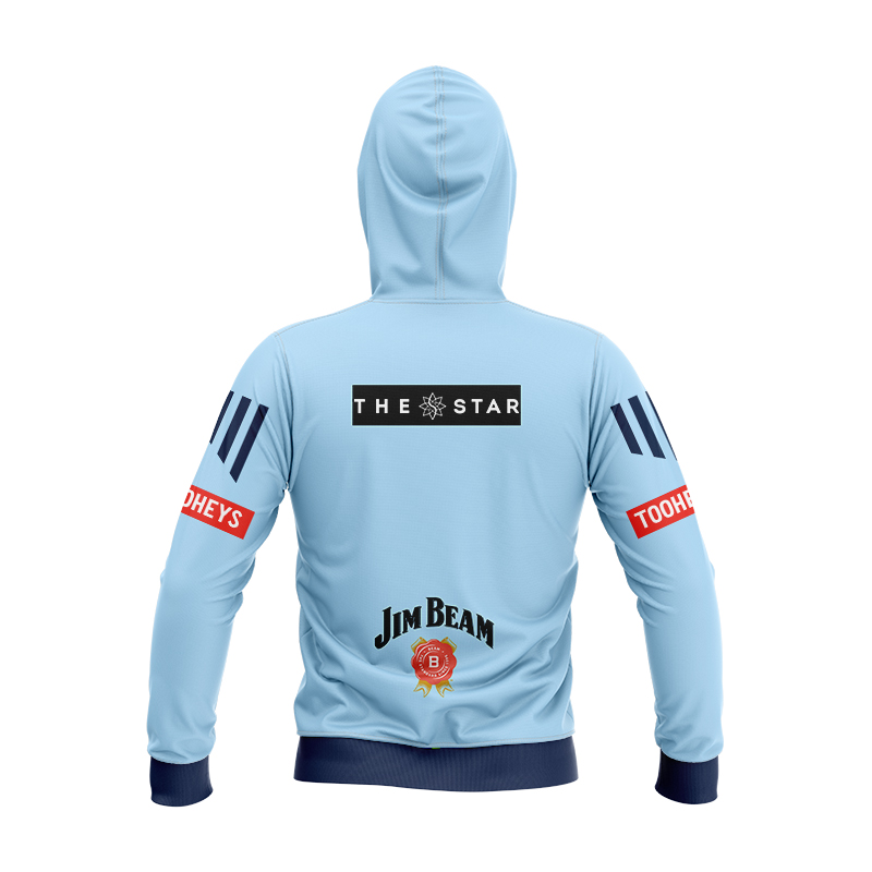 Kid's NRL NSW Blues 2025 Sky Blue Performance Hoodie