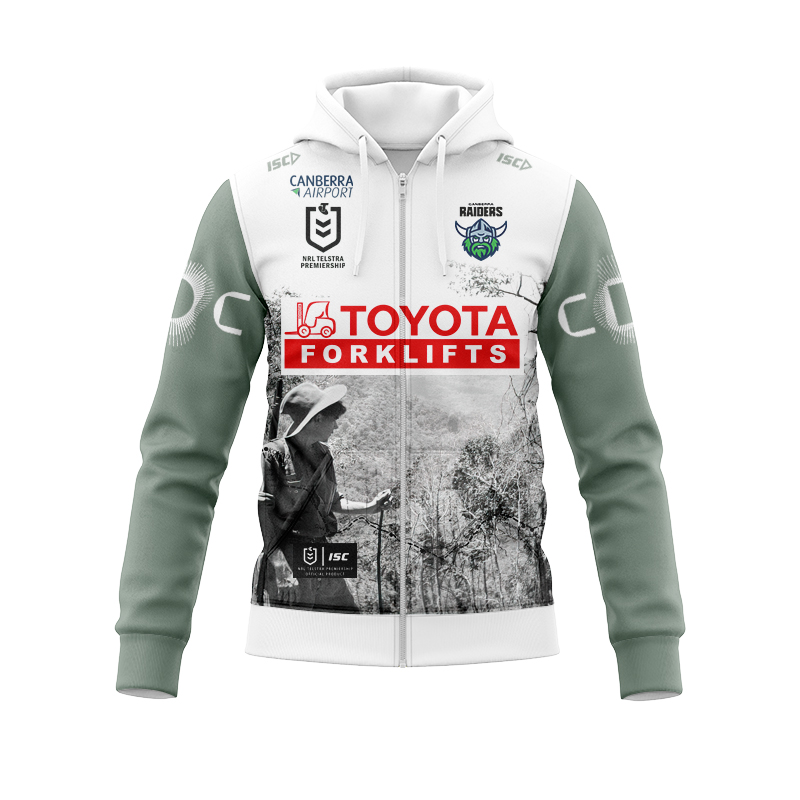 NRL North Queensland Cowboys 2025 Defence Green Zipper Hoodie