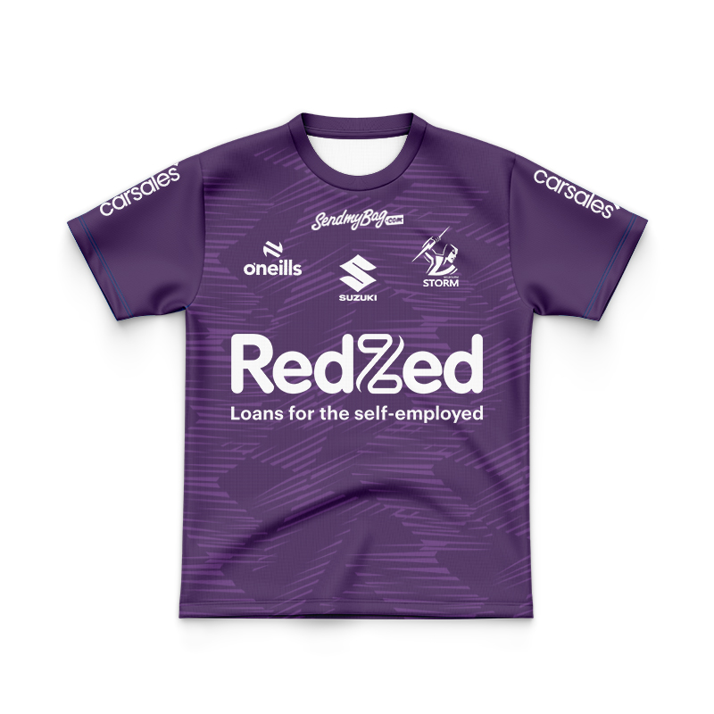 Kid's NRL Melbourne Storm 2025 Purple Training Jersey