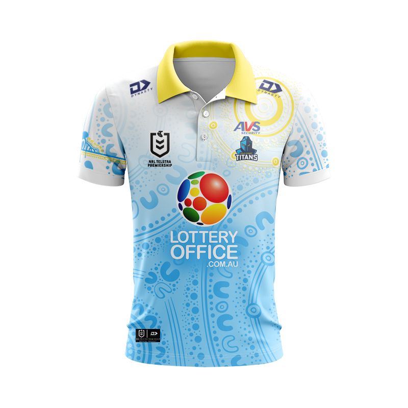 NRL Gold Coast Titans 2025 Indigenous Polo Shirt