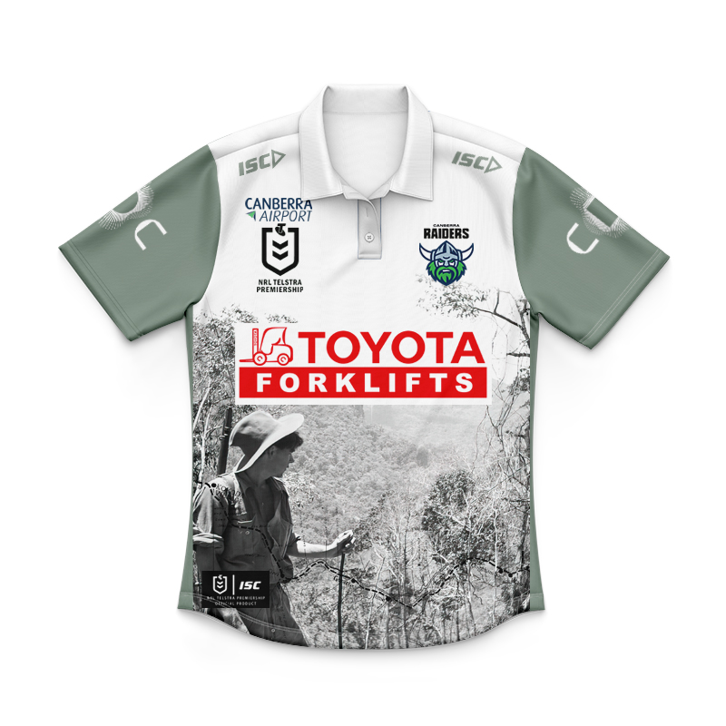 Kid's NRL North Queensland Cowboys 2025 Defence Green Polo Jersey