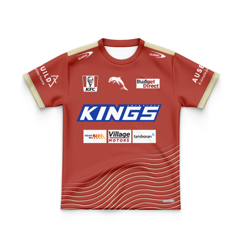 Kid's NRL Dolphins 2024 Training Jersey