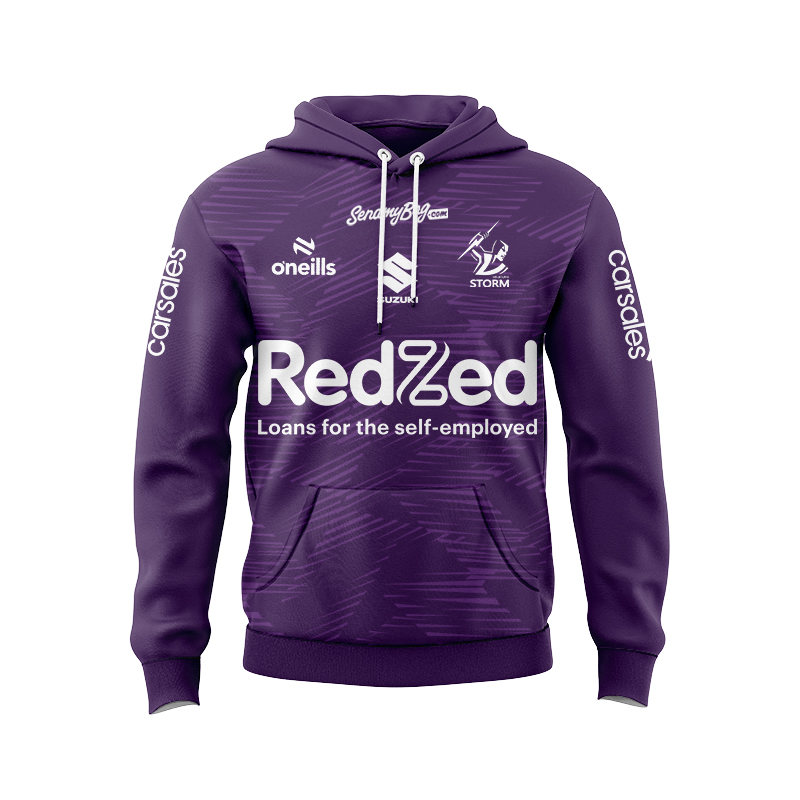 NRL Melbourne Storm 2025 Purple Training Hoodie