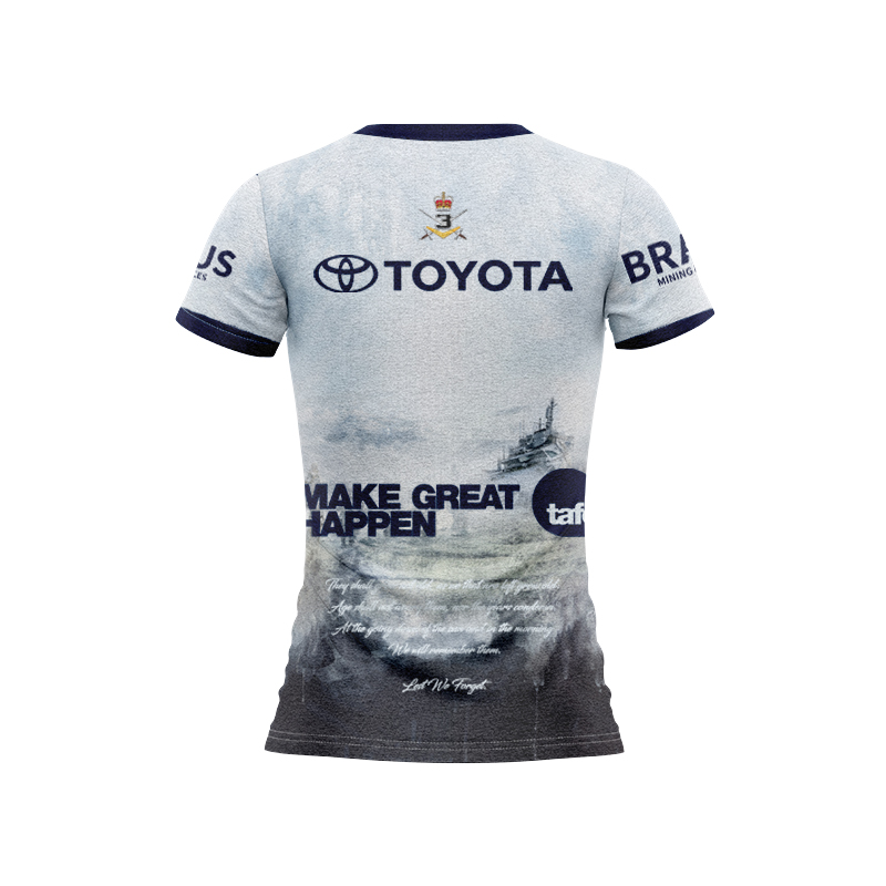 Women's NRL North Queensland Cowboys 2025 Defence Blue Jersey