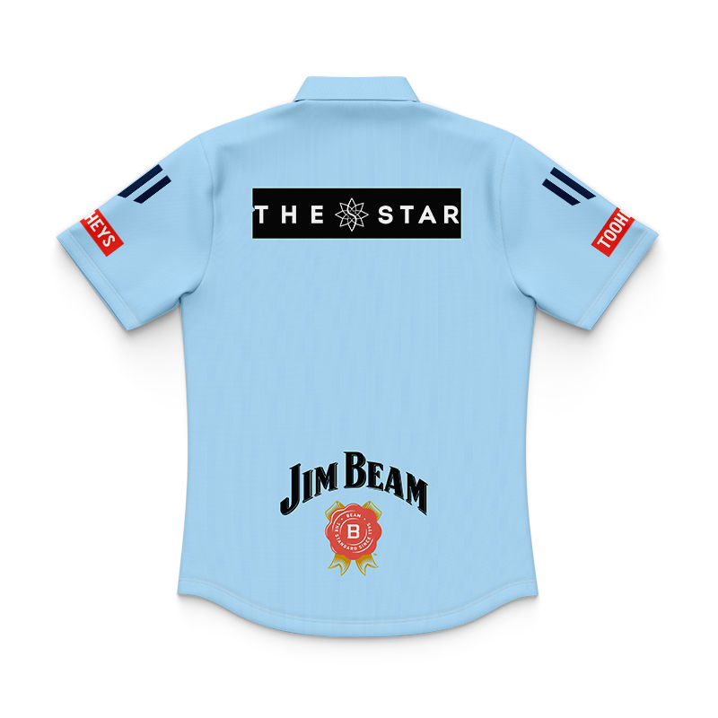 Kid's NRL NSW Blues 2025 Sky Blue Performance Polo Jersey