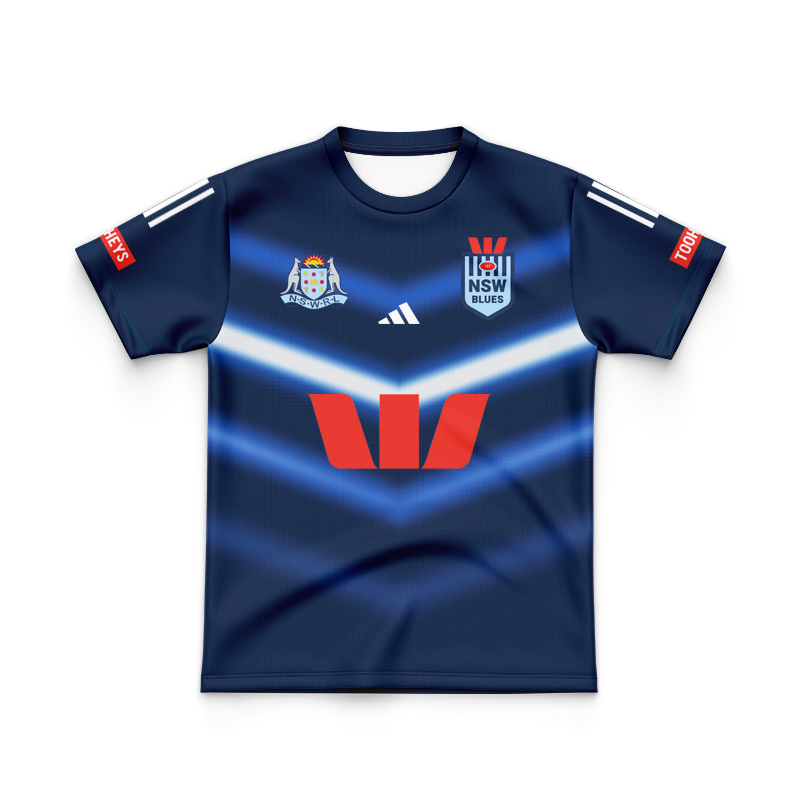 Kid's NRL NSW Blues 2025 Captain's Run Jersey
