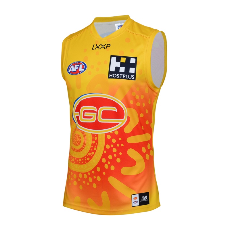 AFL GWS Giants 2024 Yellow Training Guernsey