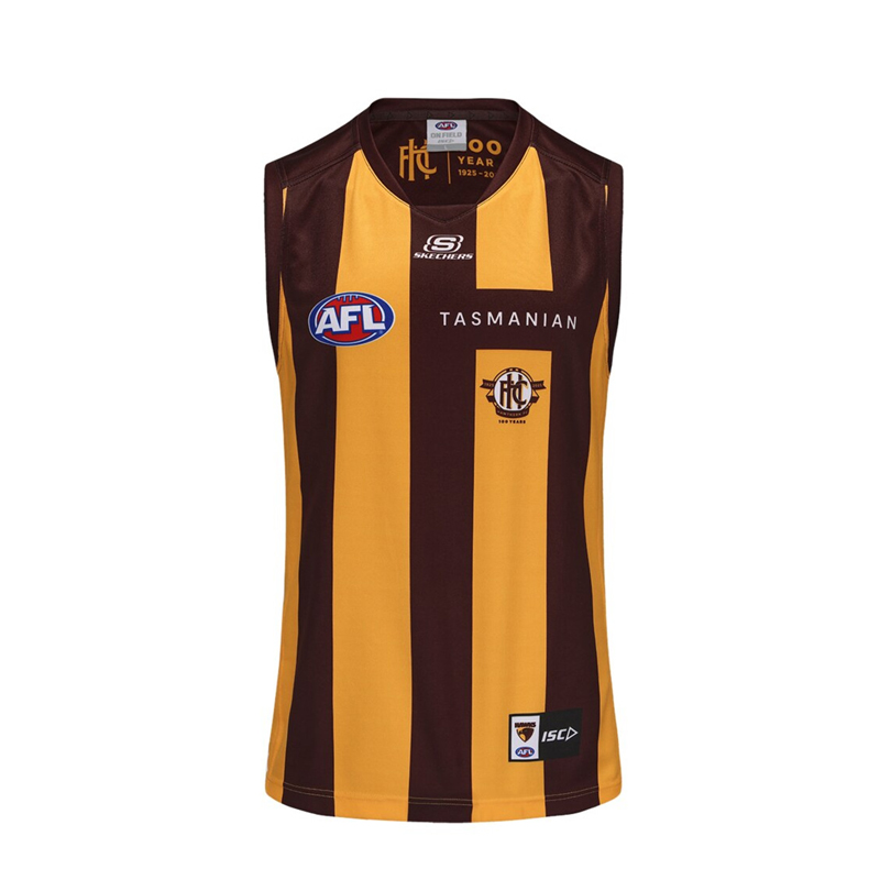 AFL Hawthorn Hawks 2025 100 Year Home Guernsey Gold