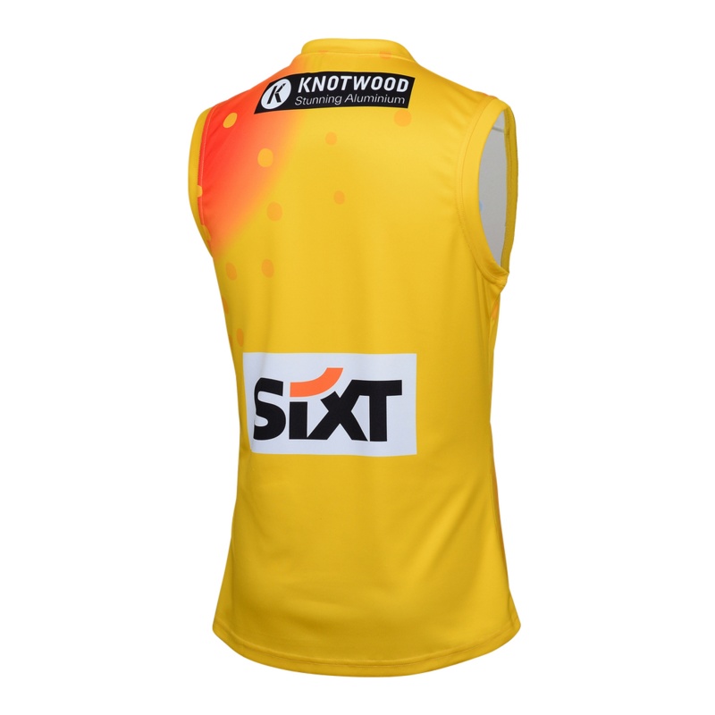 AFL GWS Giants 2024 Yellow Training Guernsey