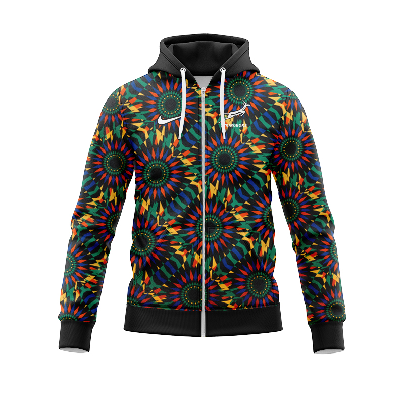 South Africa Springboks 2025 Pre Match Zipper Hoodie