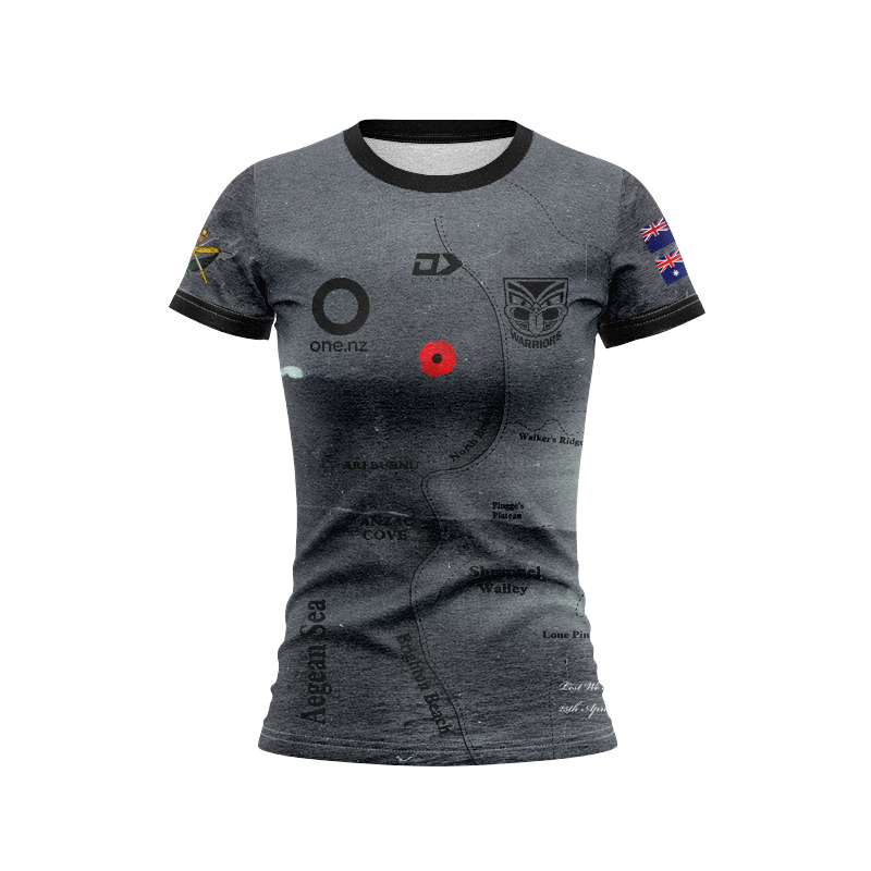 Women's NRL New Zealand Warriors 2025 ANZAC Jersey