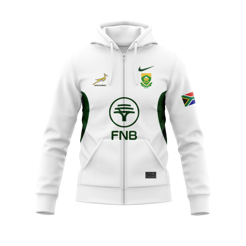 South Africa Springboks 2025 Stadium Away Zipper Hoodie