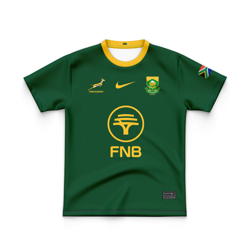 Kid's South Africa Springboks Home 2025 Green Stadium Jersey