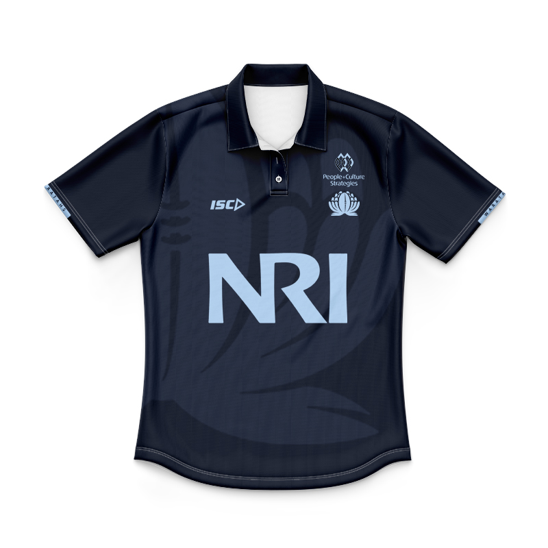 Kid's NSW Waratahs 2025 Navy Training Polo Jersey