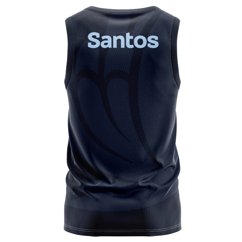 NSW Waratahs 2025 Navy Training Singlet