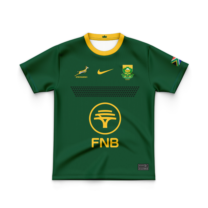 Kid's South Africa Springboks 2025 Match Home Jersey