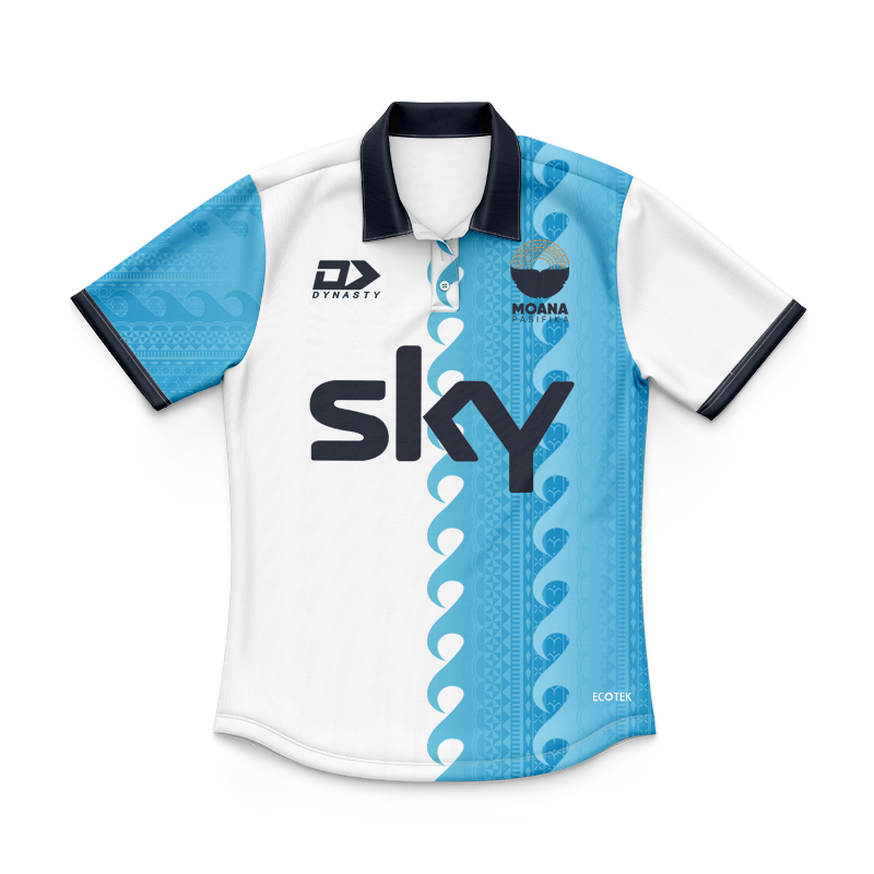 Kid's Moana Pasifika Super Rugby 2025 Beige Training Polo Jersey