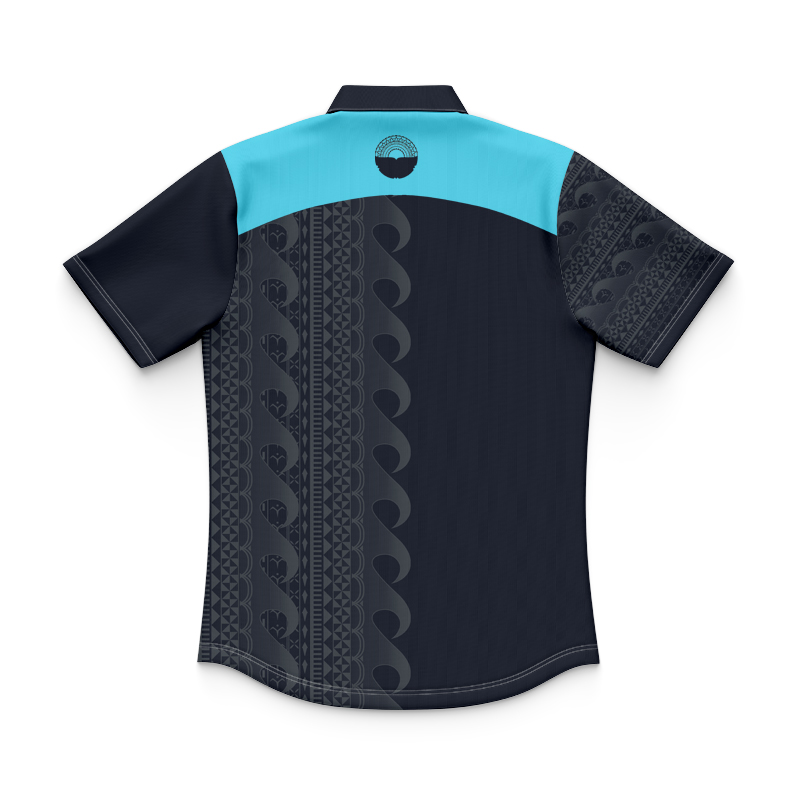 Kid's Moana Pasifika Super Rugby 2025 Charcoal Training Polo Jersey